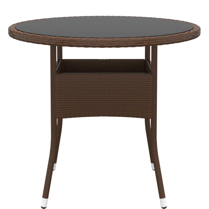 Tuinset 3-delig – Tuinmeubelset – Bistroset – Loungeset – Balkonset – Poly Rattan – Weerbestendig – Compact & Lichtgewicht – Bruin