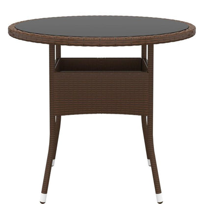 Tuinset 3-delig – Tuinmeubelset – Bistroset – Loungeset – Balkonset – Poly Rattan – Weerbestendig – Compact & Lichtgewicht – Bruin