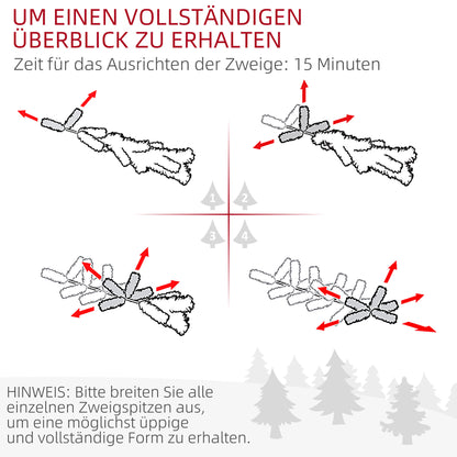 Kerstboom Kunstboom Kunstkerstboom Kunstkerstboom Decoratie Dennenboom – Realistisch Uitziend – Brandvertragend Materiaal – Stabiele Metalen Voet – 183 cm – Groen