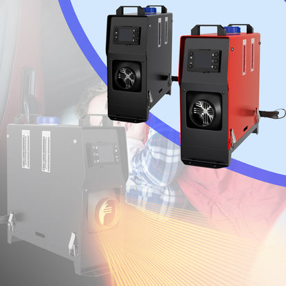 8KW Dieselkachel – Dieselverwarmer – Parkeerhitter – Truckkachel – Bouwkachel – Compact Ontwerp – LCD Temperatuurweergave – 12V/24V/48V Compatibel – Oververhittings- & Kantelbeveiliging – Zwart
