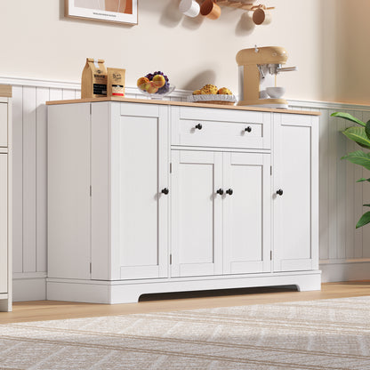 Dressoir – Buffetkast – Opbergkast – Ladekast – Kast – Ruime Indeling 138 cm – Modern Houtmateriaal Met Kantelbeveiliging