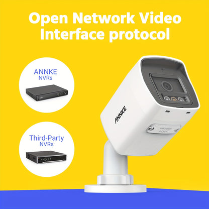 Beveiligingscamera – Camerabewaking – Buitencamera – IP-camera – Bewakingscamera – 4K Ultra HD – PoE Aansluiting – Mens- en Voertuigdectectie – Kleur en IR Nachtzicht – Ingebouwde Microfoon