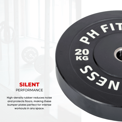 Set of Weightlifting Weight Plates - 35KG / 75KG / 105KG / 145KG / 290KG - Durable Rubber Coated Cast Iron Weight Plates for Strength Training & Home Gym