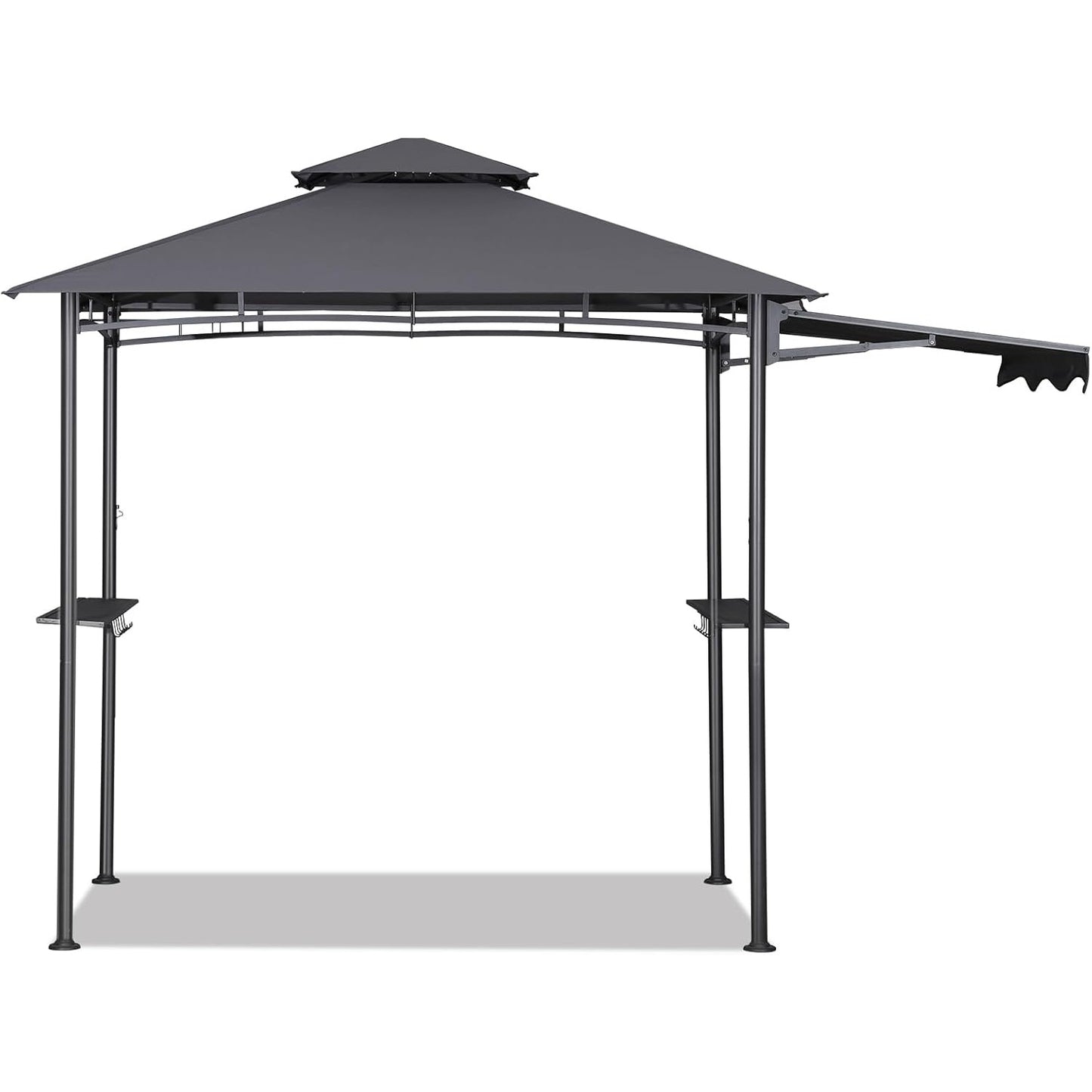 Barbecue Prieel – Tuinpaviljoen – Tuinoverkapping – Partytent – Tuin Tent – Aluminium Frame – Waterafstotend Oxford Doek – 2,45 x 1,50 Meter – Met Markies