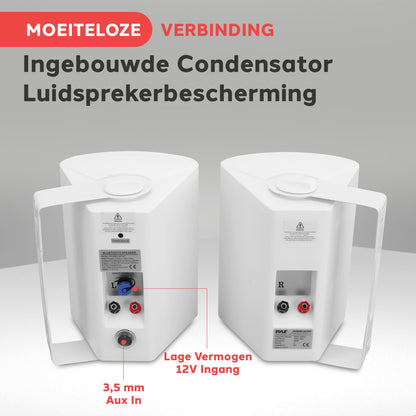Draadloos Bluetooth Luidsprekersysteem – Wireless Speaker – Bluetooth Speaker – Indoor Speaker – Outdoor Speaker – Wit – Waterbestendig – 300 Watt Groot Vermogen