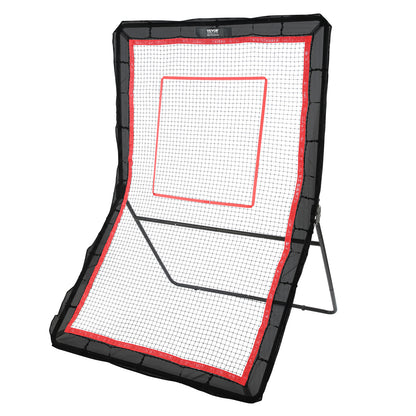 Lacrosse Rebounder – Bounce Back Net – Trainingsscherm – Pitchback Net – Werpscherm – Verstelbare Hoek – Stevig Stalen Frame – 1524 x 2134 mm