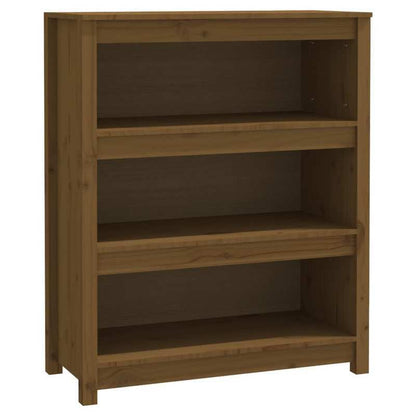 Bookcase 80X35X97 Cm Solid Pine Wood Honey Brown