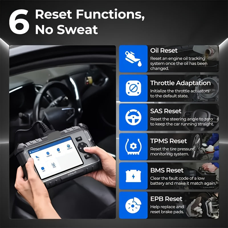 OBD2 Diagnose Scanner – Auto Diagnosetool – Foutcode Lezer – Wi-Fi Scanner – USB Oplaadbaar – Live Data Monitor – Auto VIN Scan