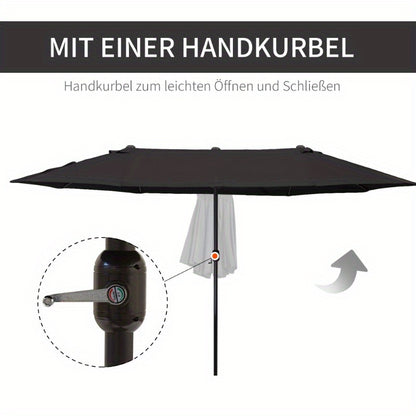 Parasol – Buitenscherm – Zonnescherm – Tuinparasol – Terrasparasol – Ovaal 460x270 cm – Water- en Windbestendig Doek