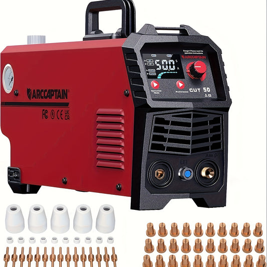 Plasma Snijder – Plasma Cutter – Metaalsnijder – Plasma Snijmachine – Plasma Snijsysteem – 50A Heavy-Duty – Dual Voltage 110V/220V – Nette Sneden Tot 12,7 mm – Zonder Externe Luchttoevoer
