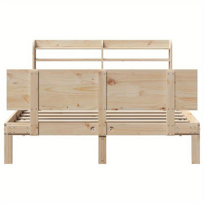 Bedframe – Bedombouw – Ledikant – Slaapbank – Eenpersoonsbed – Massief Dennenhout – 120x200 cm – Eenvoudig Demonteerbaar