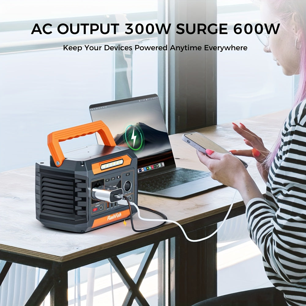 Draagbare Powerstation – Mobiele Generator – Camping Accu – Outdoor Stroomvoorziening – Powerbank – 300W AC Uitgang – Lichtgewicht 222Wh Lithium-ion Batterij