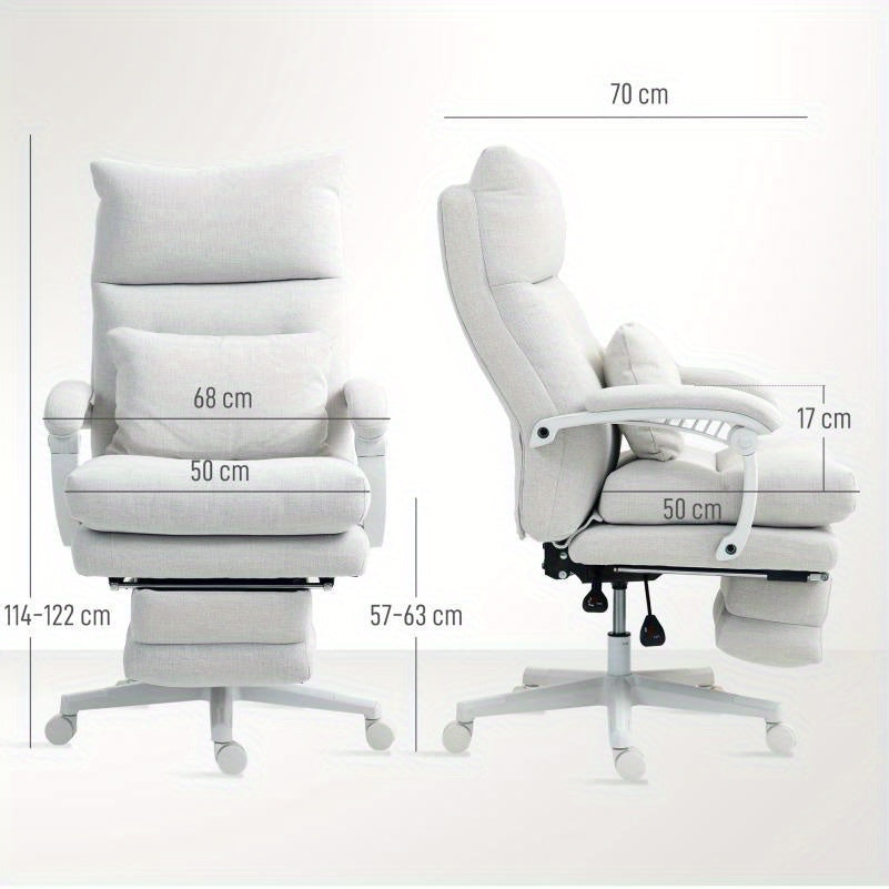 Ergonomische Hoge Bureaustoel – Bureaustoel Met Lendensteun – Draaistoel – Werkstoel – Gamestoel – Verstelbare Hoogte – Aluminium Frame – Comfortabele Armleuningen
