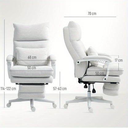 Ergonomische Hoge Bureaustoel – Bureaustoel Met Lendensteun – Draaistoel – Werkstoel – Gamestoel – Verstelbare Hoogte – Aluminium Frame – Comfortabele Armleuningen
