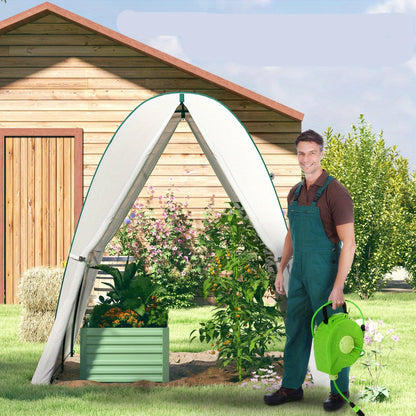 Kweekkas – Tuinkas – Broeikas – Plantenkas – Serre – Winterbestendig PVC Folie – Stalen Frame – 180x180x200 cm – Oprolbare Deur – Blauw