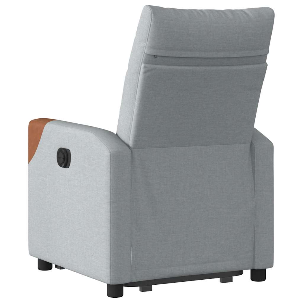 Sta-op Stoel – Elektrische Relaxstoel – Verstelbare Fauteuil – Comfortabele Zitstoel – Ergonomische Stoel Lichtgrijs – Elektrische Sta-op Functie – Verstelbaar Tot 135°