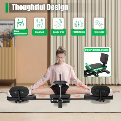 Beenstrekmachine – Beenrekker – Flexibiliteitstrainer – Strekmachine – Spagaattrainer – Verstelbare Spreidhoek Tot 200° – Robuuste Stalen Constructie Met Comfortabele Kussens