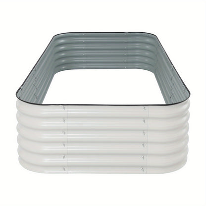 Heavy-Duty Galvanized Steel Raised Garden Bed - Extra Large 119.38x60.96x27.94 cm Outdoor Planter Box, Elevated Garden Bed for Vegetables, Herbs, Flowers - Rust-Resistant, Easy Assembly, Improved Drainage & Soil Erosion Preve