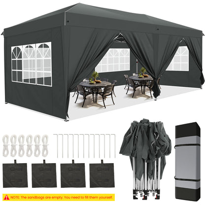 Pop-Up Tent – Partytent – Markttent – Gazebo – Outdoor Tent – 3x6 Meter – Alloy Aluminium Frame – UV50+ Bescherming - QUORE