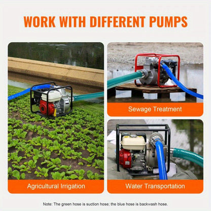 Flexibele Zuigslangset – Waterpompslang – Zuigslang – Irrigatieslang – Drainageslang – Duurzaam PVC – Lengte 6,1m En 15,24m