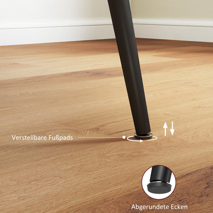 Uitschuifbare Eettafel – Uitbreidbare Tafel – Eetkamertafel – Keukentafel – Tafel voor 6-8 Personen – Natuurlijke Afwerking – Stabiele Stalen Poten
