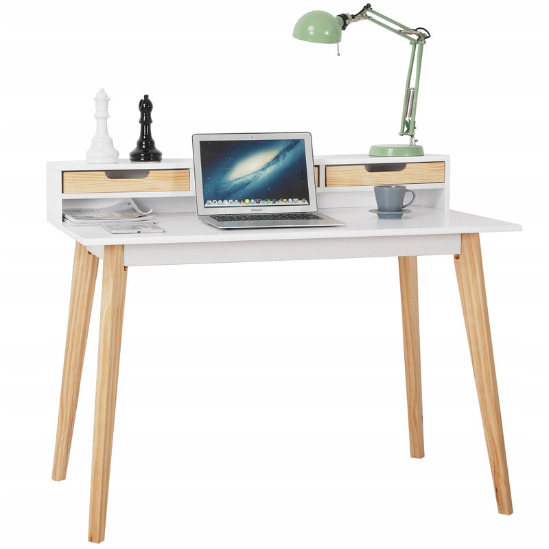 Bureau – Schrijftafel – Werkplek – Computertafel – Bureau met Lade – Modern Minimalistisch Design – Ruim Werkblad 110x60 cm