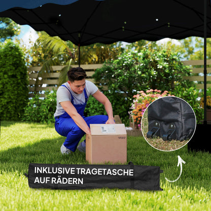 Partytent – Paviljoen – Feesttent – Tuinent – Vouwtent – 3x3 Meter – Waterdicht Oxford Stof Met UPF50+ UV-Bescherming
