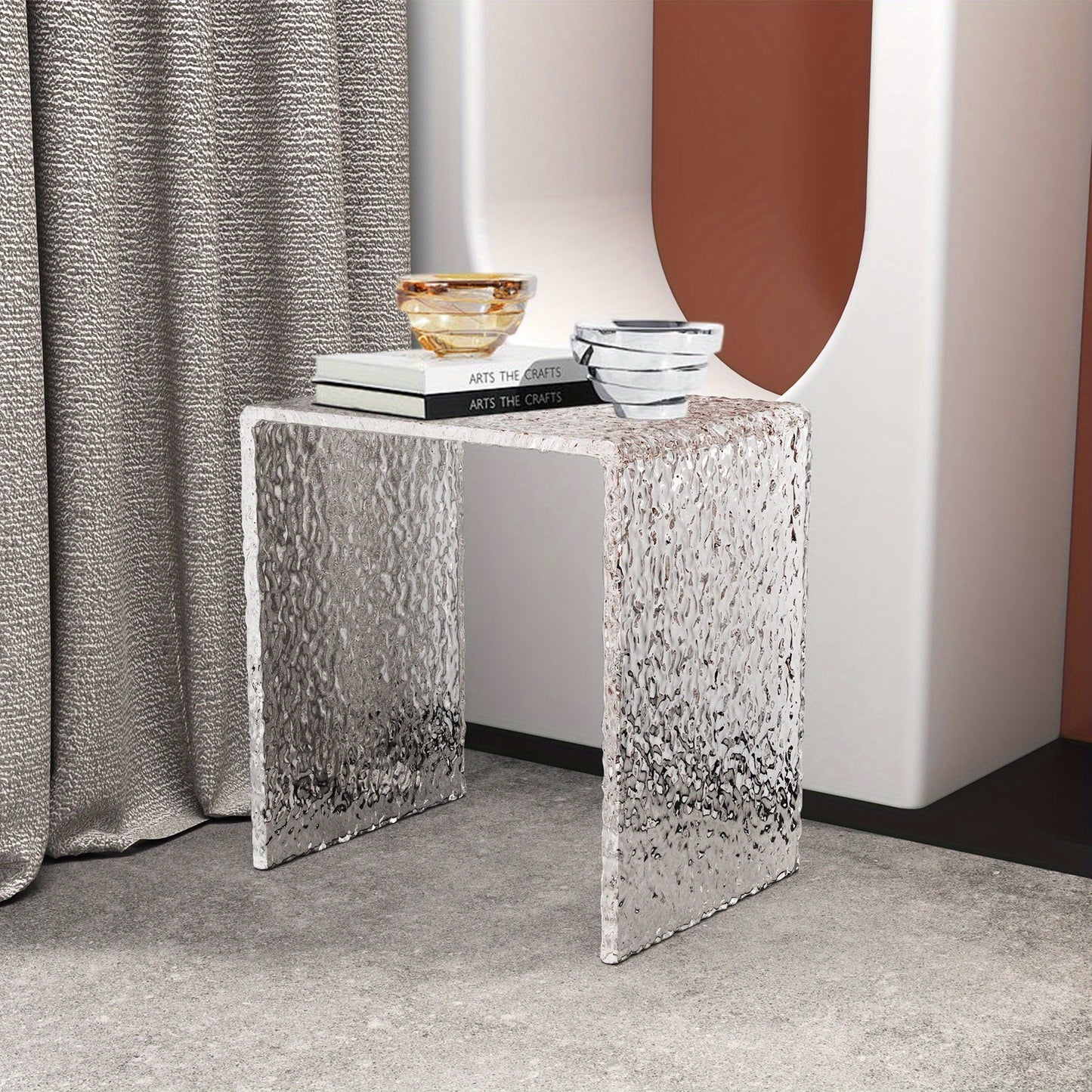 Bijzettafel – Side Table – Salontafel – Nachtkastje – Banktafel – Transparant Acryl – Compact & Stevig – 42x40x29 cm