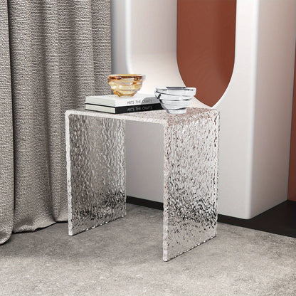 Bijzettafel – Side Table – Salontafel – Nachtkastje – Banktafel – Transparant Acryl – Compact & Stevig – 42x40x29 cm