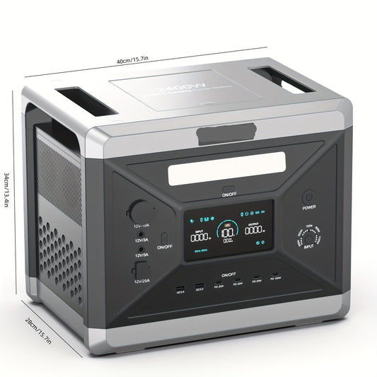 Draagbare Zonnegenerator – Powerstation - Powerbank - Zonne Stroom Generator – Mobiele Zonne Energie – Zonne Accu – 2304Wh Capaciteit – 2500W Vermogen