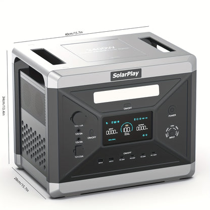 Draagbare Powerstation – Noodstroomgenerator – Energieopslag – Zonne-accu – Camping Accu – 2160Wh LiFePO4 Batterij – 2400W Continu Vermogen