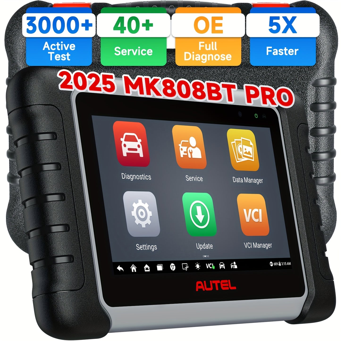 Diagnoseapparaat Auto – OBD2 Scanner – Auto Diagnosetool – Motor Uitleesapparaat – Bi-Directionele Controle – 28+ Servicefuncties – Injector Codering – ABS Bleed Functie