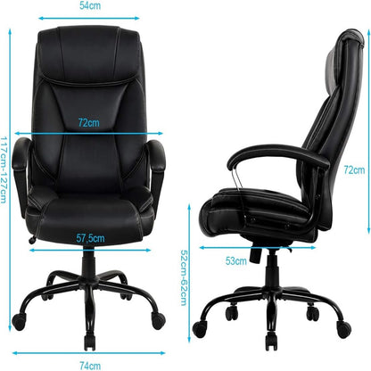 Bureaustoel – Office Chair – Ergonomische Stoel – Gamestoel – Bureaufiets – Verstelbare Zithoogte – Zacht PU-Materiaal
