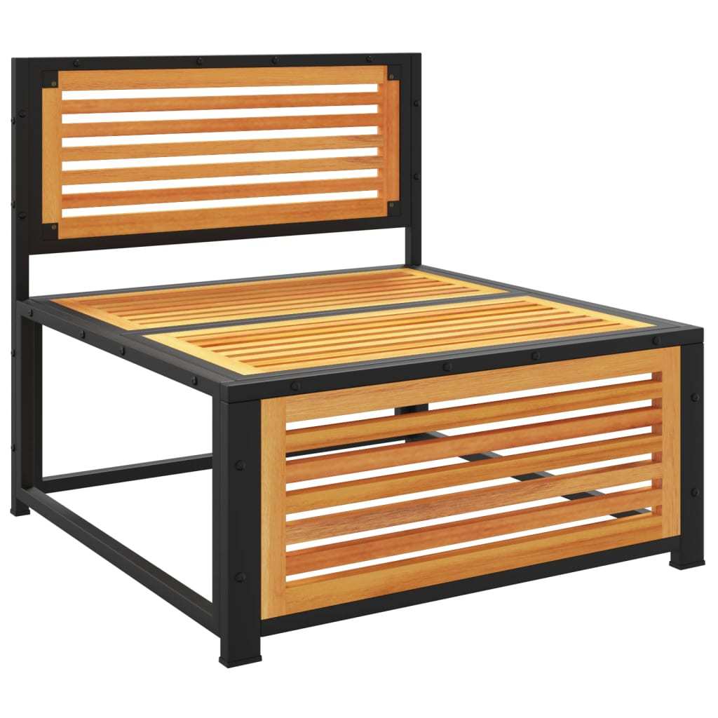 Tuinstoel – Tuinstoel – Balkonstoel – Loungestoel – Stoel Zonder Armleuningen – Massief Acaciahout – Inclusief Comfortabele Kussens