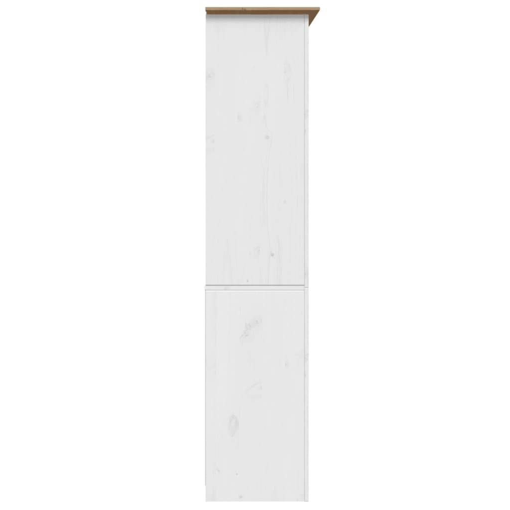 Boekenkast – Boekenkastje – Boekenplank – Opbergkast – Vakkenkast – Massief Dennenhout – 3 Open Planken & 2 Deuren – Warm Bruine Kleur
