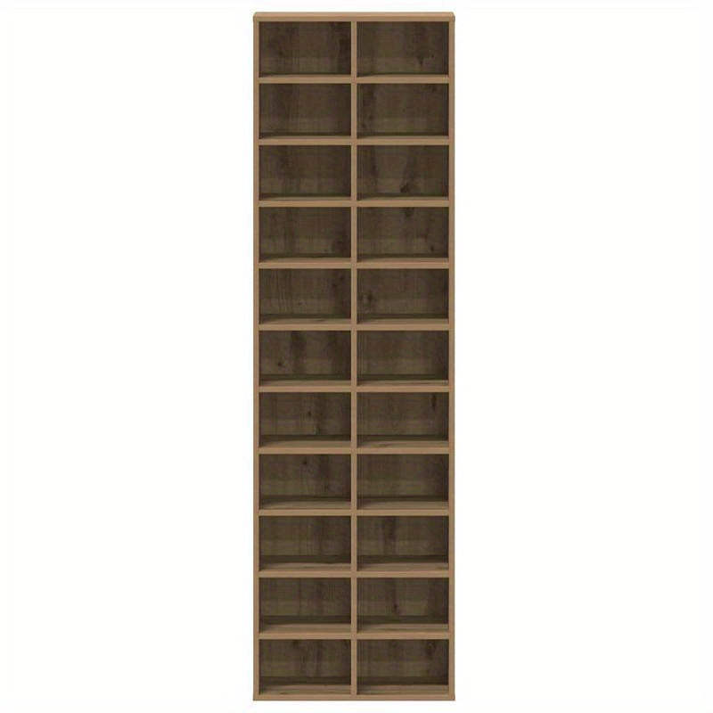Schoenenkast – Schoenenmeubel – Schoenenrek – Schoenenopberger – Schoenenkastje – Massief Hout – Veelzijdige Compartimenten – Klassiek Design – 54x34x183 cm – Duurzaam Metalen Details
