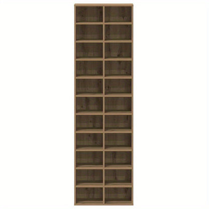 Schoenenkast – Schoenenmeubel – Schoenenrek – Schoenenopberger – Schoenenkastje – Massief Hout – Veelzijdige Compartimenten – Klassiek Design – 54x34x183 cm – Duurzaam Metalen Details