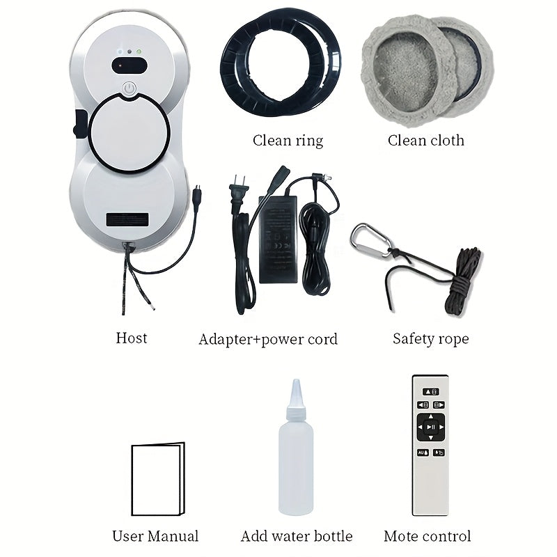 Raamwisserrobot – Ramenreiniger – Glasreiniger – Automatische Ramenwisser – Ruitenwisserrobot – 5600Pa Zuigkracht – Automatische Waterverstuiving – Wit