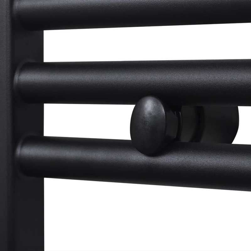Handdoekradiator – Designradiator – Badkamerradiator – Handdoekdroger – Wandradiator – Mat Zwart – 600x1160 mm – Duurzaam Stevig Materiaal
