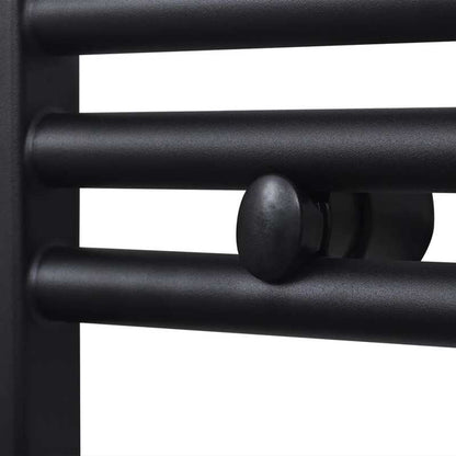 Handdoekradiator – Designradiator – Badkamerradiator – Handdoekdroger – Wandradiator – Mat Zwart – 600x1160 mm – Duurzaam Stevig Materiaal