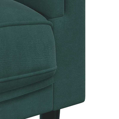 Velvet Fauteuil – Loungestoel – Zetel – Armstoel – Relaxstoel – Donkergroen – Massief Houten Frame – Luxe Comfort – Stevig MDF Onderstel – Zachte Velvet Bekleding – Gemakkelijk Monturen