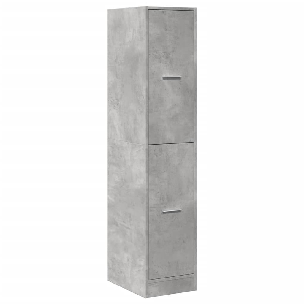 Opbergkast – Ladenkast – Georganiseerd Meubel – Opbergmeubel – Kast Cementgrijs – 4 Lades – Gefabriceerd Hout – Compact 30x41x144 cm