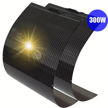 Flexibele Zonnepanelenkit – Buigzame Zonnepanelen – Lichtgewicht Zonnepanelen – Mobiele Zonnepanelen – 300W Output – Monokristallijn Silicium