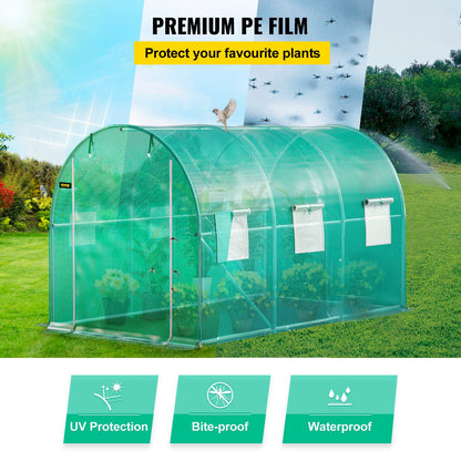 Walk-in Tunnel Kas – Tunnelkas – Kweekkas – Groentenkas – Plantenkas – Gegalvaniseerd Stalen Frame – Waterdichte UV-bestendige PE-folie