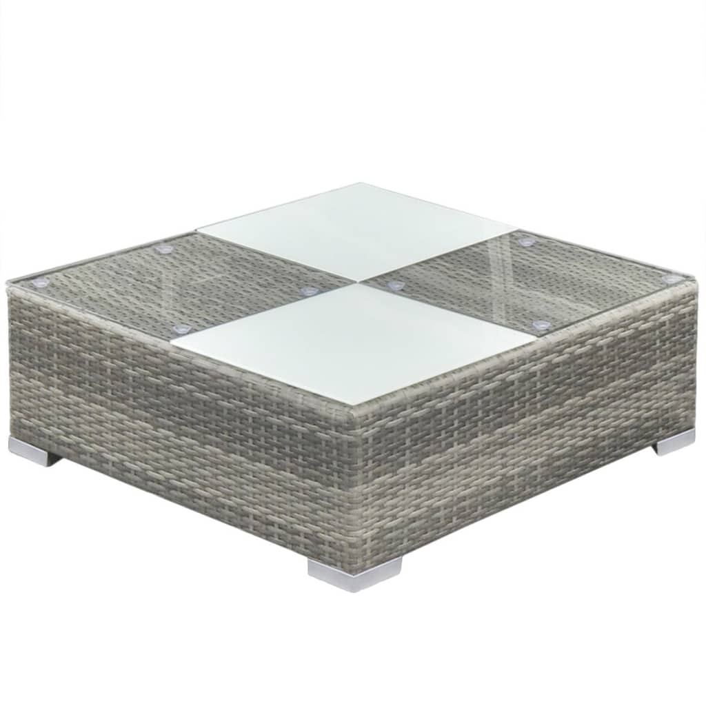 Loungebank – Loungeset – Tuinbank – Loungesofa – Buitenbank – Weerbestendig PE-Rattan – Gepoedercoat Stalen Frame – Inclusief Comfortabele Kussens – Grijs