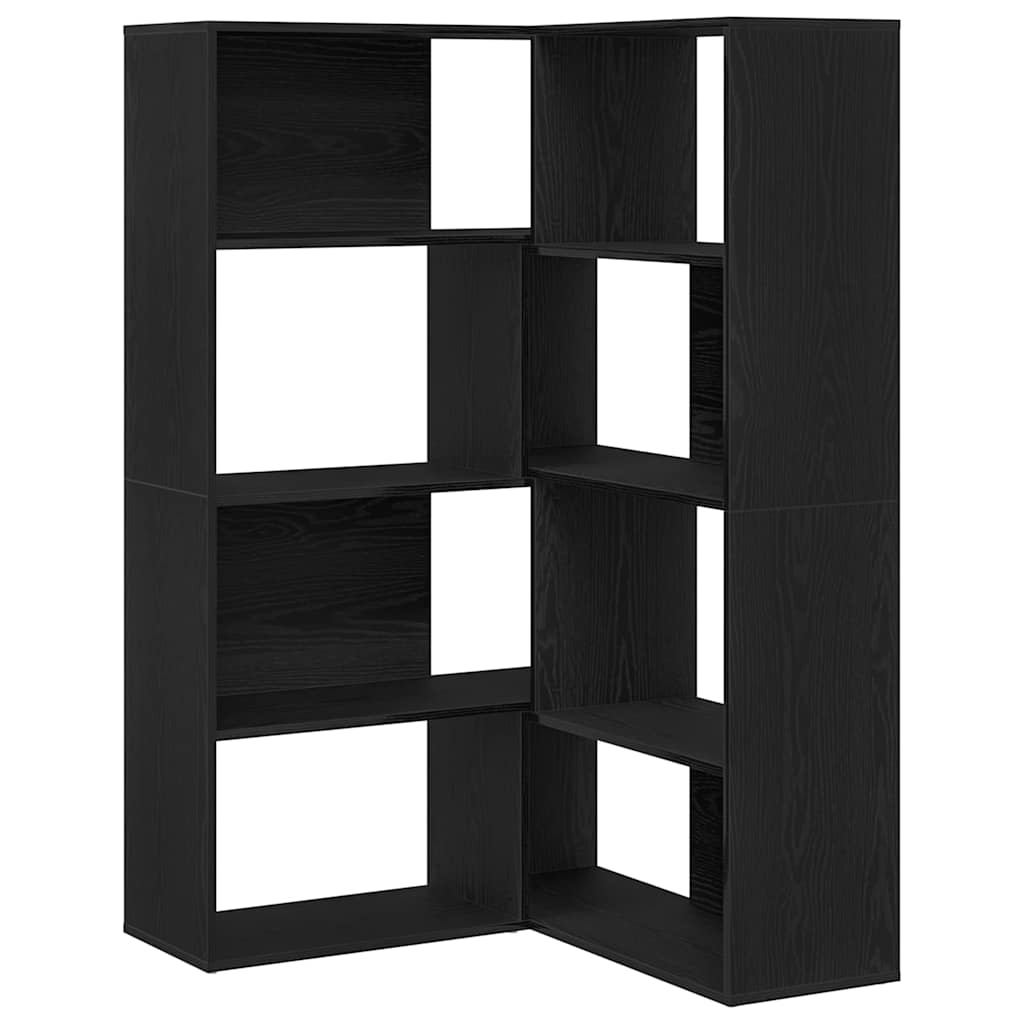 Boekenkast – Boekplank – Kasten – Opbergmeubel – Zwarte Eikenlook – Set Van 2 – 5 Ruime Planken – Modern Design Met Matte Afwerking