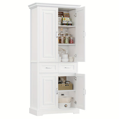 Kast – Opbergkast – Dressoir – Kledingkast – Ladekast – Modern Wit – Stevig Hout & Spaanplaat – Grote Opbergruimte