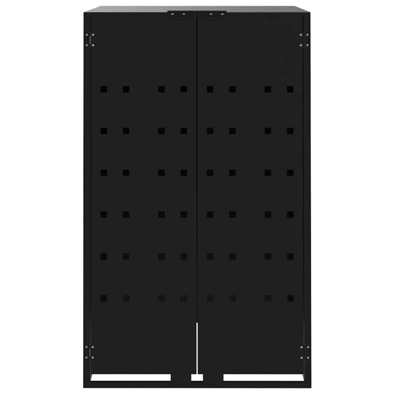 Afvalcontainer Buiten – Afvalbak – Vuilnisbak – Prullenbak – Afvalton – Gepoedercoat Staal – Grote Capaciteit 69x79x117 cm