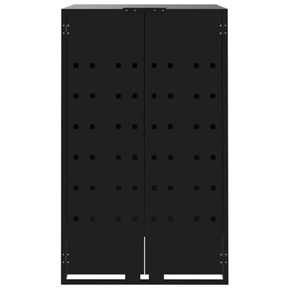 Afvalcontainer Buiten – Afvalbak – Vuilnisbak – Prullenbak – Afvalton – Gepoedercoat Staal – Grote Capaciteit 69x79x117 cm