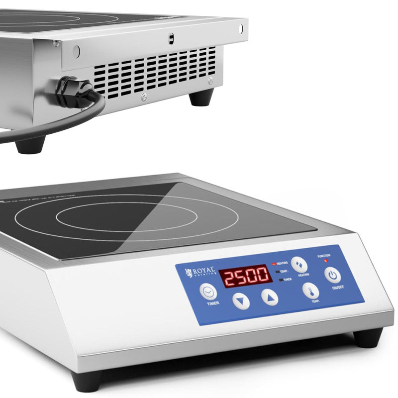 Inductiekookplaat – Inductiekookplaatje – Elektrische Kookplaat – Kookplaat 1 Zone – Mobiele Kookplaat – 3500 W Vermogen – Ø 28 cm Kookvlak – LED Bedieningspaneel